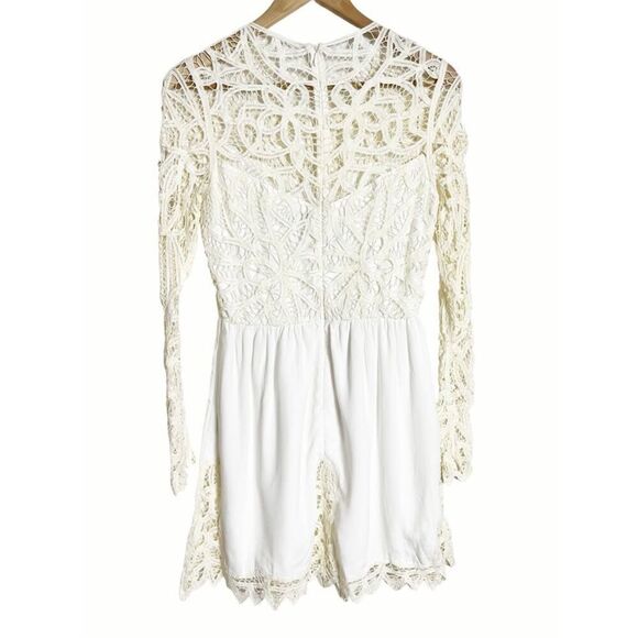 Saylor Josie Ivory Crochet Lace Mini Dress size small - Picture 7 of 9